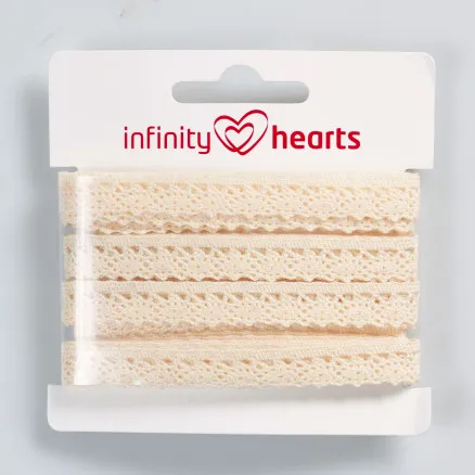 Infinity Hearts Δαντελένια Κορδέλα Πολυεστέρας 11mm 2 Ecru - 5m