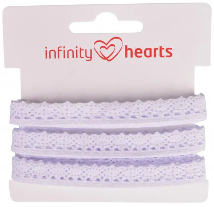 Infinity Hearts Δαντελένια Κορδέλα Πολυεστέρας 11mm 01 Λευκό - 5m