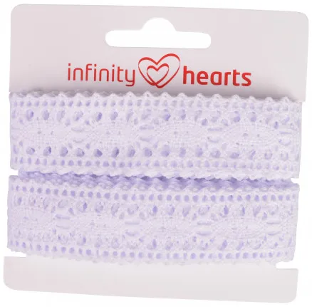Infinity Hearts Δαντελένια Κορδέλα Πολυεστέρας 25mm 01 Λευκό - 5m