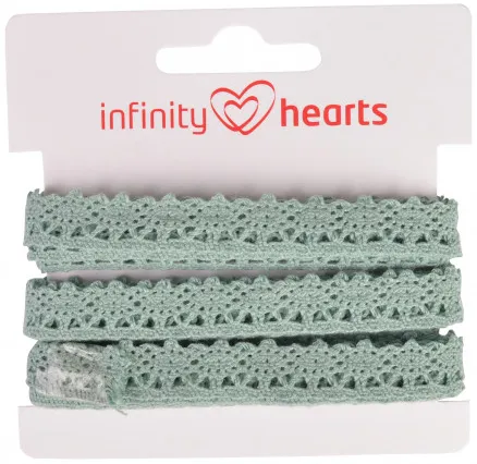 Infinity Hearts Δαντελένια Κορδέλα Πολυεστέρας 11mm 06 Γκρι - 5m