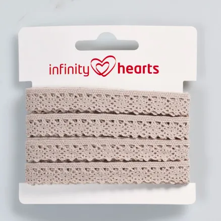 Infinity Hearts Δαντελένια Κορδέλα Πολυεστέρας 11mm 3 Άμμος - 5m