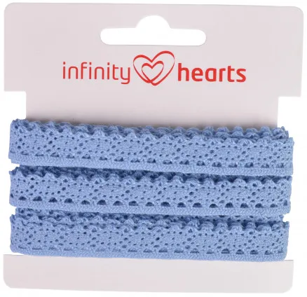 Infinity Hearts Δαντελένια Κορδέλα Πολυεστέρας 11mm 05 Μπλε - 5m