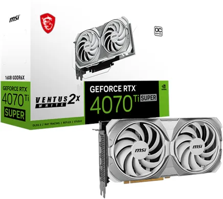 MSI GeForce RTX 4070 Ti SUPER VENTUS 2X OC WHITE - 16GB GDDR6X RAM - Κάρτα γραφικών