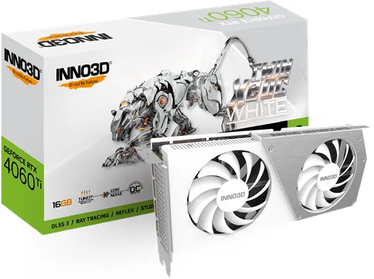 Inno3D GeForce RTX 4060 Ti Twin X2 OC White - 16GB GDDR6 RAM - Κάρτα γραφικών