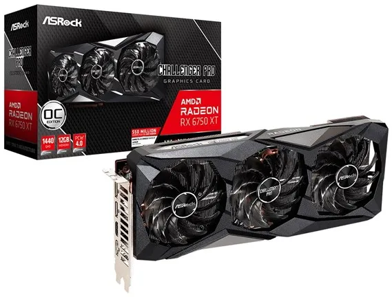 ASRock Radeon RX 6750 XT Challenger Pro OC - 12GB GDDR6 RAM - Κάρτα γραφικών