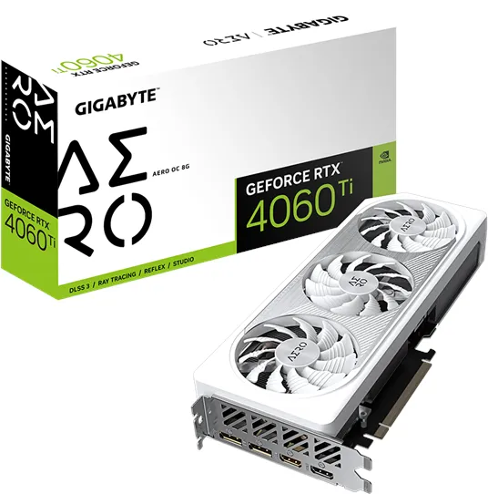 GIGABYTE GeForce RTX 4060 Ti AERO OC - 8GB GDDR6 RAM - Κάρτα γραφικών