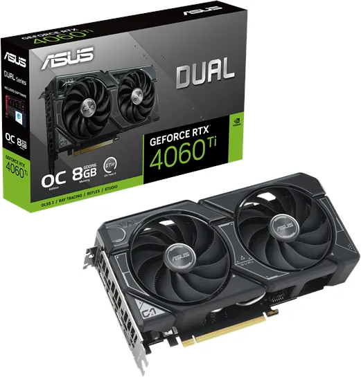 ASUS GeForce RTX 4060 Ti DUAL OC - 8GB GDDR6 RAM - Κάρτα γραφικών