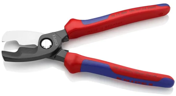 Knipex ψαλίδι καλωδίων με διπλή λεπίδα, μπρούντζινο, με λαβή πολλαπλών συστατικών 200 mm