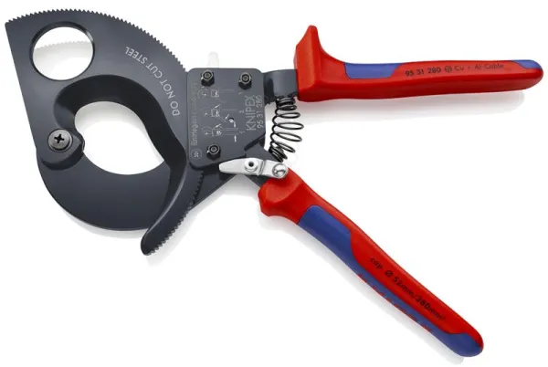 Knipex Κόφτης καλωδίων (Αρχή καστάνιας) μαύρος βαμμένος, με λαβή πολλαπλών συστατικών 280 mm