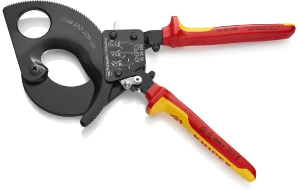 Knipex Ψαλίδι καλωδίων (με καστάνια) μαύρο βαμμένο, πιστοποιημένο VDE 280 mm