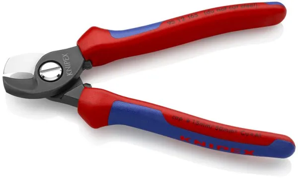 Knipex ψαλίδι καλωδίων μπρούντζινο, με λαβή πολλαπλών συστατικών 165 mm