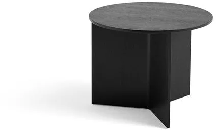 HAY Slit Wood Τραπεζάκι Σαλονιού Στρογγυλό Ø45 Μαύρο