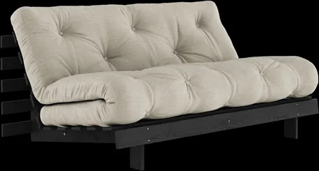 Karup Design Roots Καναπές-κρεβάτι με στρώμα Roots 160x200 Λινό/Μαύρο λακαρισμένο