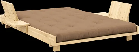Karup Design Social Καναπές-κρεβάτι με 2 πλάτες, πλαϊνά τραπέζια και στρώμα 140x200 Mocca/Ανοιχτό λούστρο