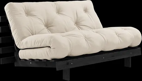 Karup Design Roots Καναπές-κρεβάτι με στρώμα 140x200 747 Μπεζ/Μαύρο Πεύκο