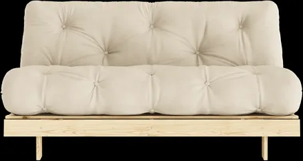Καναπές-κρεβάτι Karup Design Roots με στρώμα 160x200 747 Μπεζ/Πεύκο