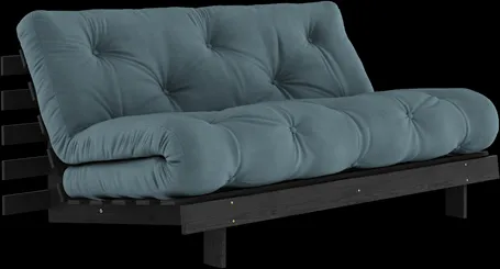 Karup Design Roots Καναπές-κρεβάτι με στρώμα Roots 160x200 Πετρόλ/Μαύρο λακαρισμένο