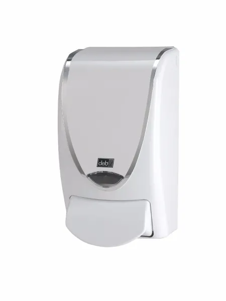 Διανομέας Deb Stoko White Silverline, από λευκό πλαστικό με ασημί περίγραμμα, 1 L