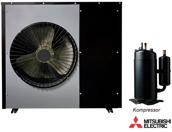 Αντλία θερμότητας αέρα/νερού Andersen Electric Nordic One με WiFi, 12kW, Μαύρο