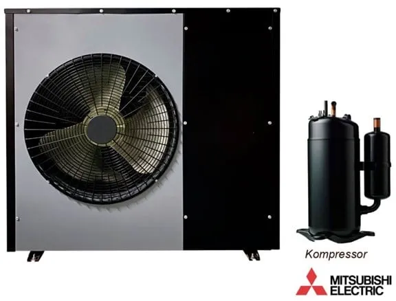 Αντλία θερμότητας αέρα/νερού Andersen Electric Nordic One με WiFi, 7kW, Μαύρο